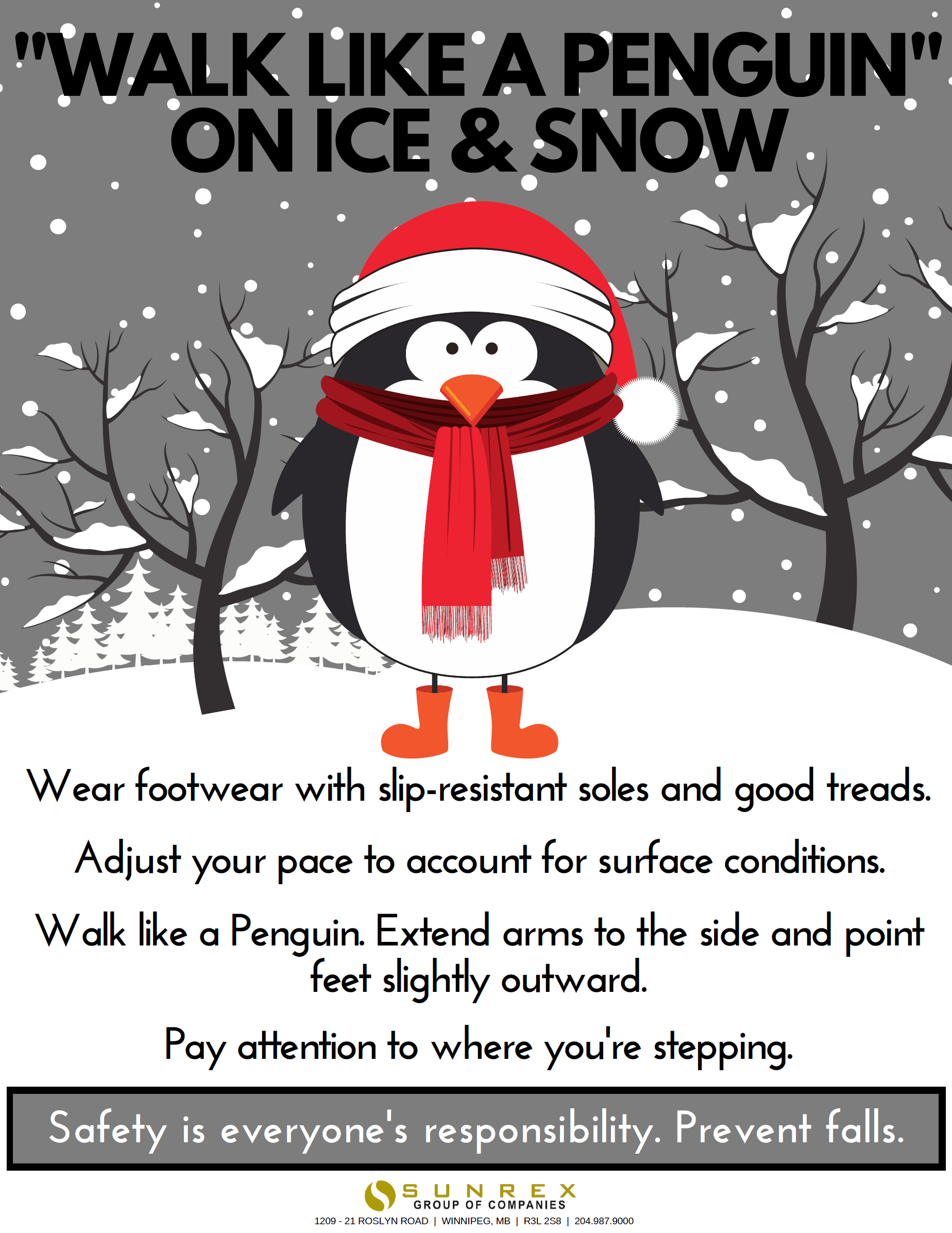 Winter Walking Safety Poster